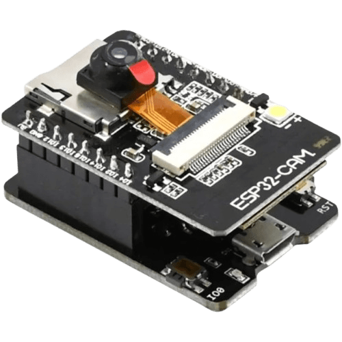 ESP32 camera module with programming adapter